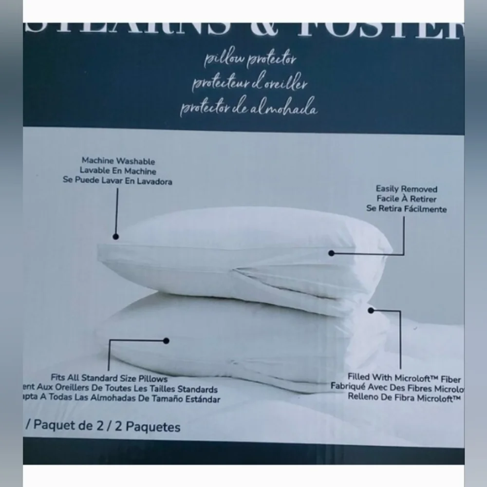 STEARNS & FOSTER ComfortOne Waterproof Mattress Protector Antimicrobial, Queen